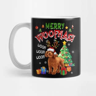 Poodle Merry Woofmas Awesome Christmas Mug